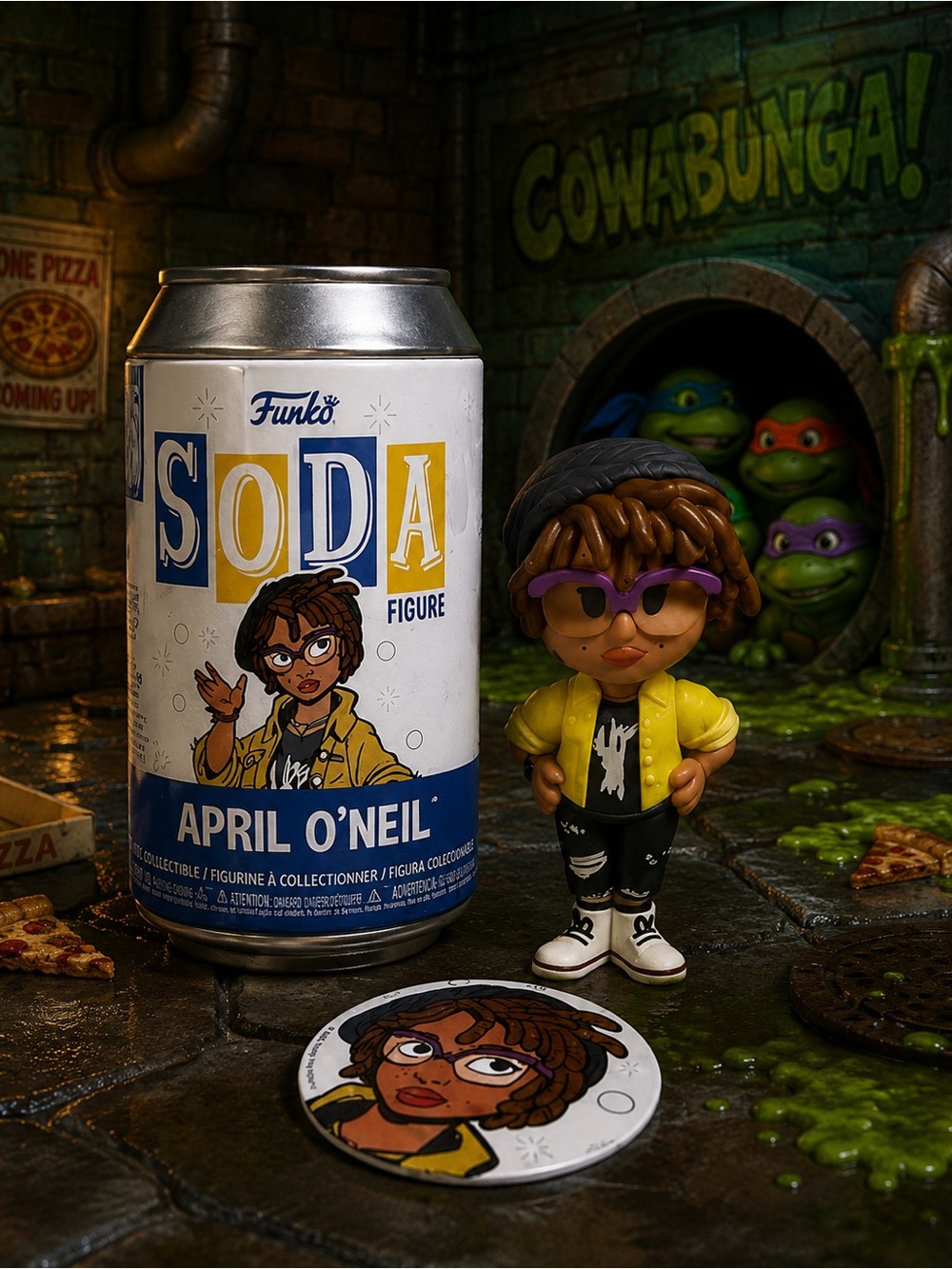 Funko Vinyl Soda April O’Neil TMNT Mutant Mayhem Figure w/ Disc & Can